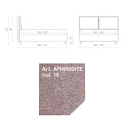 Cama de casal 160x190 com 2 almofadas macias com babado perimetral - Ernesta Viadurini