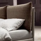 Cama Casal 160x190 com 2 Almofadas Macias na Cabeceira - Tramonti Viadurini