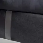 Cama de casal 160x190 com 2 listras verticais e paralelas bicolores - Paolo Viadurini