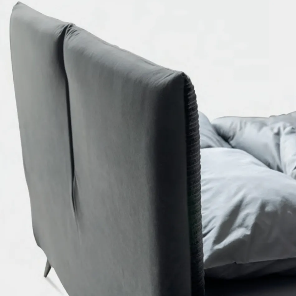 Cama de casal 160x190 com estofamento em forma de almofada - Brezze Viadurini