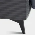 Cama de casal 160x190 com estofamento em forma de almofada - Brezze Viadurini