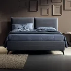 Cama de casal 160x190 com estofamento em forma de almofada - Brezze Viadurini