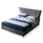 Cama de casal 160x190 com enchimentos acolchoados com ripas largas - Fresh Viadurini