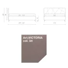 Cama de casal 160x190 com acolchoado geométrico - Ciottolino Viadurini