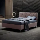 Cama de casal 160x190 com acabamento em quilting geométrico - Ciottolino Viadurini