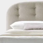 Cama de casal 160x190 com linhas curvas e botões Made in Italy - Oriente Viadurini