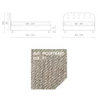 Cama de casal 160x190 com linhas curvas e botões Made in Italy - Oriente Viadurini