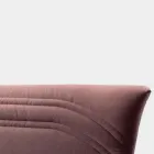 Cama de casal 160x190 com linhas curvas e faixa dupla acolchoada - Gioie Viadurini