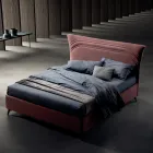 Cama de casal 160x190 com linhas curvas e faixa dupla acolchoada - Gioie Viadurini