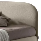 Cama de casal 160x190 com cabeceira de linha curva Made in Italy - Oriente Viadurini