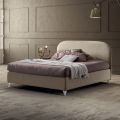 Cama de casal 160x190 com cabeceira de linha curva Made in Italy - Oriente