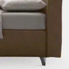 Cama de casal 160x190 com cabeceira curva e espessura importante - Magie Viadurini