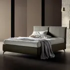 Cama de casal 160x190 com cabeceira centralmente dividida Made in Italy - Celesti Viadurini