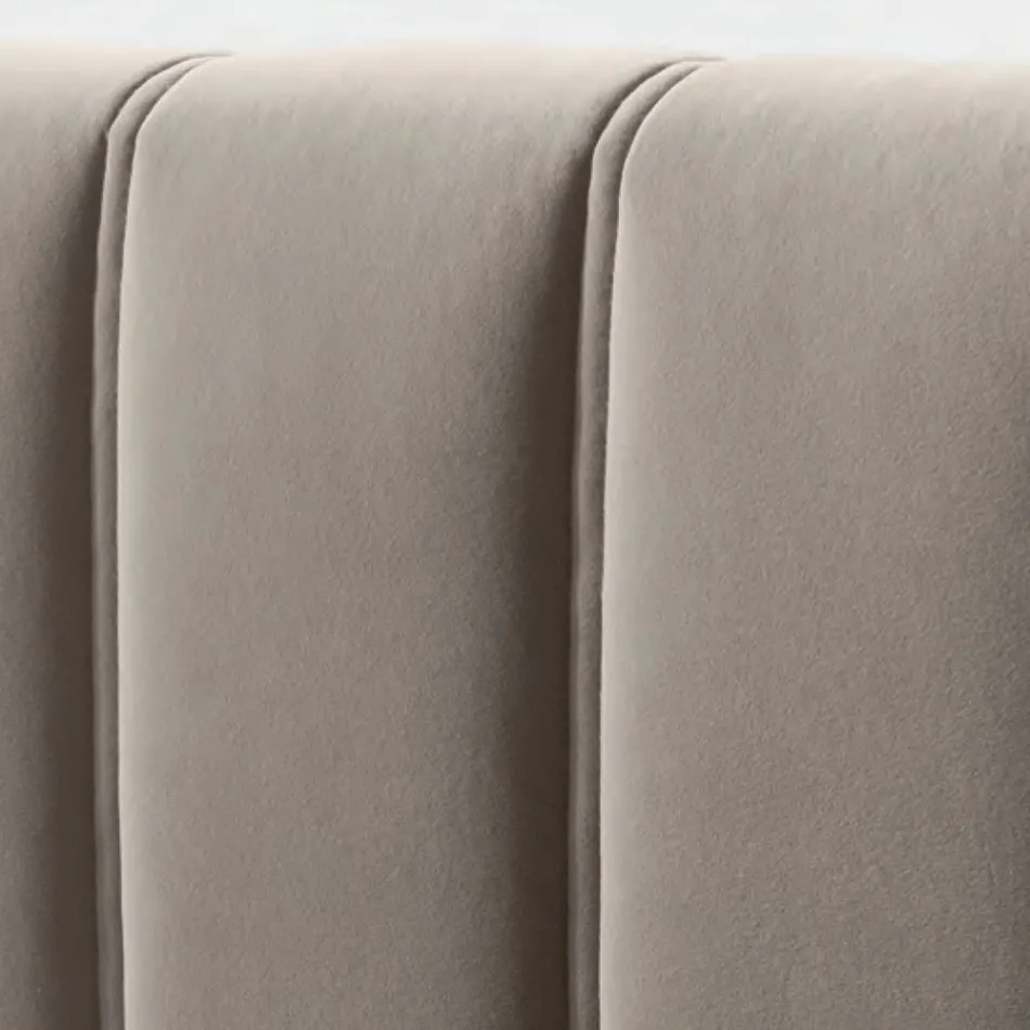 Cama de casal 160x190 com acolchoado com faixas verticais largas - Magan Viadurini