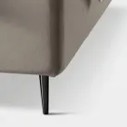 Cama de casal 160x190 com acolchoado com faixas verticais largas - Magan Viadurini