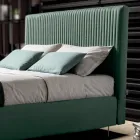 Cama de casal 160x190 com acolchoado de faixa estreita multi-listras - Meduse Viadurini