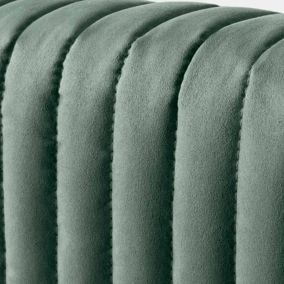 Cama de casal 160x190 com acolchoado de faixa estreita multi-listras - Meduse Viadurini