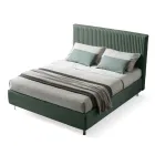 Cama de casal 160x190 com acolchoado de faixa estreita multi-listras - Meduse Viadurini