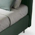 Cama de casal 160x190 com acolchoado de faixa estreita multi-listras - Meduse Viadurini