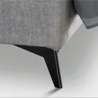 Cama de casal 160x190 com acolchoado de curvas cruzadas - Girassol Viadurini