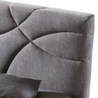 Cama de casal 160x190 com acolchoado de curvas cruzadas - Girassol Viadurini