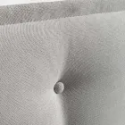 Cama de casal 160x190 em tecido com cabeceira com botões Made in Italy - Dreams Viadurini