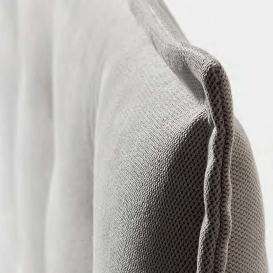 Cama de casal 160x190 em tecido com cabeceira com botões Made in Italy - Dreams Viadurini