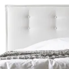 Cama de casal 160x190 em tecido com cabeceira com botões Made in Italy - Dreams Viadurini