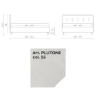 Cama de casal 160x190 em tecido com cabeceira com botões Made in Italy - Dreams Viadurini