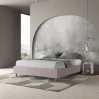 Cama de casal 160x200 cm revestida em microfibra, fabricada na Itália - Athlete Viadurini