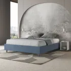Cama de casal 160x200 cm revestida em microfibra, fabricada na Itália - Athlete Viadurini