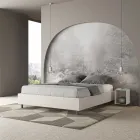 Cama de casal 160x200 cm estofada em couro sintético, fabricada na Itália - Athlete Viadurini