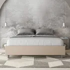 Cama de casal 160x200 cm estofada em couro sintético, fabricada na Itália - Athlete Viadurini