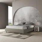 Cama de casal 160x200 cm estofada em couro sintético, fabricada na Itália - Athlete Viadurini