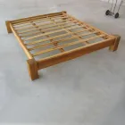 Cama de casal 160x200 em madeira maciça de teca - Fresco Viadurini