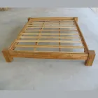 Cama de casal 160x200 em madeira maciça de teca - Fresco Viadurini