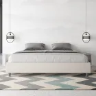 Cama de casal 180x200 cm estofada em couro sintético, fabricada na Itália - Athlete Viadurini