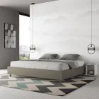 Cama de casal 180x200 cm estofada em couro sintético, fabricada na Itália - Athlete Viadurini