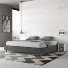 Cama de casal 190x200 cm revestida em microfibra, fabricada na Itália - Athlete Viadurini