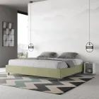 Cama de casal 190x200 cm revestida em microfibra, fabricada na Itália - Athlete Viadurini