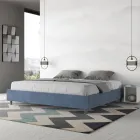 Cama de casal 190x200 cm revestida em microfibra, fabricada na Itália - Athlete Viadurini