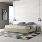 Cama de casal 200x200 cm revestida em microfibra, fabricada na Itália - Athlete Viadurini