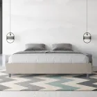 Cama de casal 200x200 cm revestida em microfibra, fabricada na Itália - Athlete Viadurini