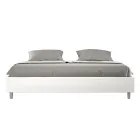 Cama de casal 200x200 cm estofada em couro sintético, fabricada na Itália - Athlete Viadurini