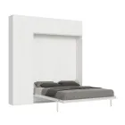 Cama de casal dobrável vertical com armário de parede e coluna - Magicompare Viadurini
