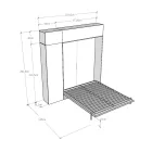 Cama de casal dobrável vertical com armário de parede e coluna - Magicompare Viadurini