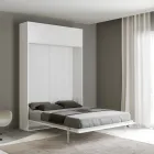 Cama de casal dobrável vertical com armário de parede - Magicompare Viadurini