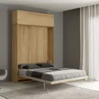 Cama de casal dobrável vertical com armário de parede - Magicompare Viadurini