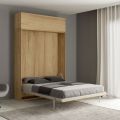 Cama de casal dobrável vertical com armário de parede - Magicompare