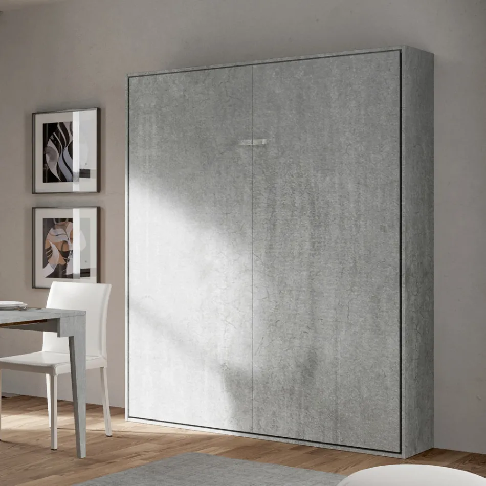 Cama de casal dobrável vertical em diferentes acabamentos - Magicompare Viadurini